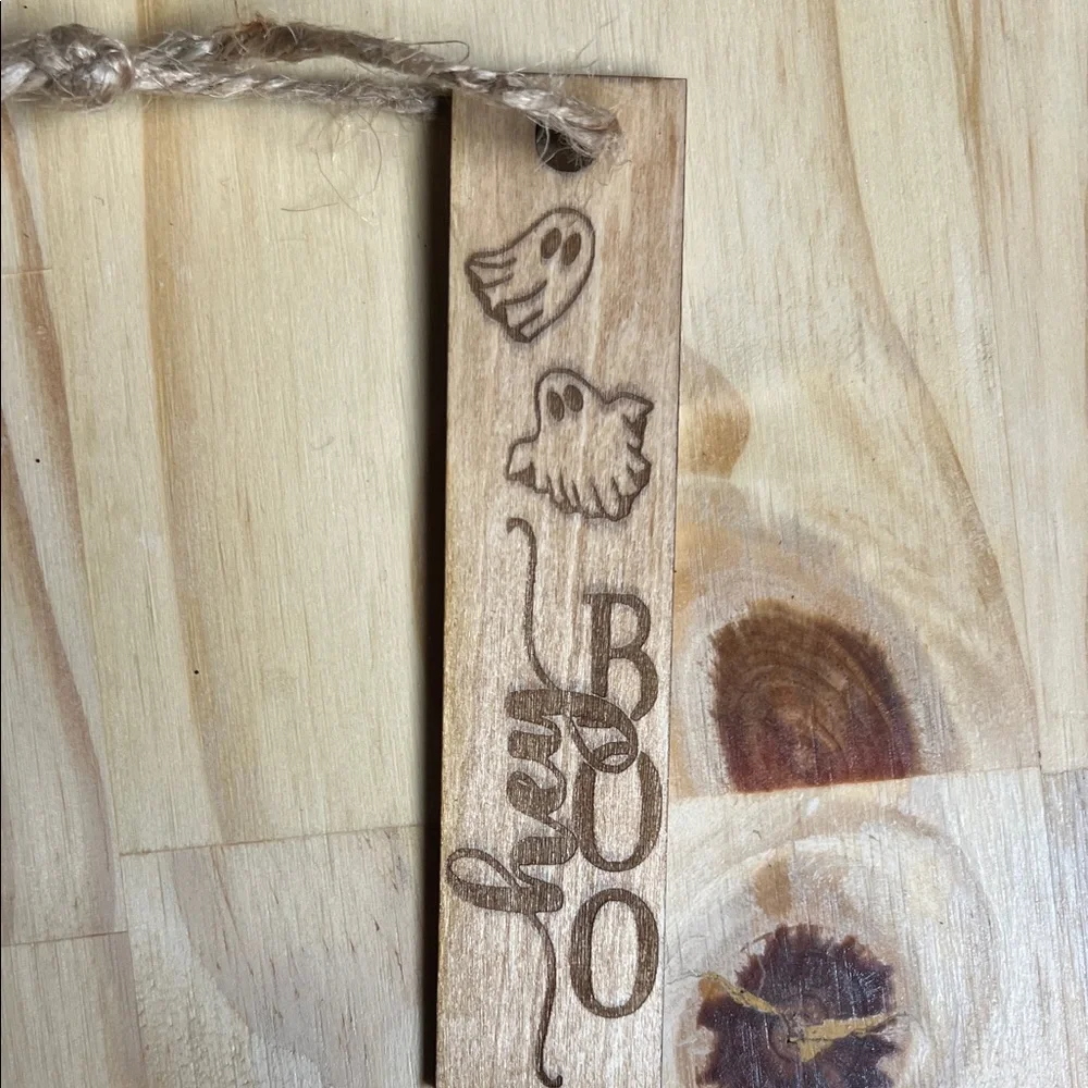 Wooden Ghost Bookmarks with Twine